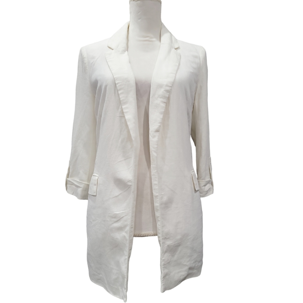 Dynamite Cream Open Front Blazer Size Small - image 1